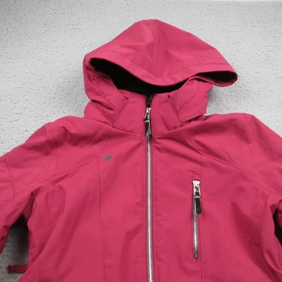 Chaqueta Obermeyer Adolescente Grande (14-16) Roja Cremallera Completa Manga Larga Pesada Foto 1 de 4