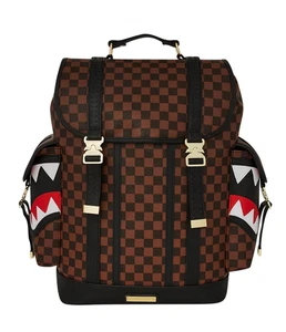 Mochila Sprayground Sawtooth Monte Carlo🔥Nueva Bolsa Escolar a Cuadros Negra - Imagen 1 de 11