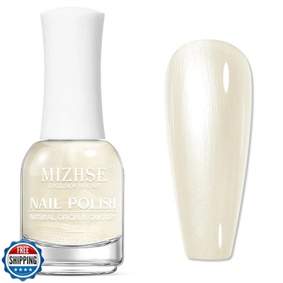 MIZHSE Pearlescent Milky White Nail Polish, Quick Dry Creamy White Pearl Nail - Image 1 of 4