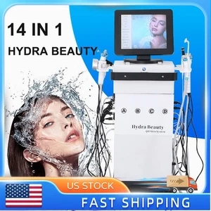 Máquina de belleza facial Hydra Spa 14 en 1 dermoabrasión limpieza de la piel estiramiento facial EE. UU. UH - Imagen 1 de 13