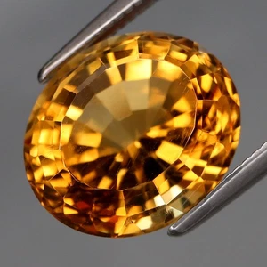 4,97Ct. Hinreißende Farbe 100% natürlicher gelber Citrin Brasilien voll spritzig & sauber! - Bild 1 von 4