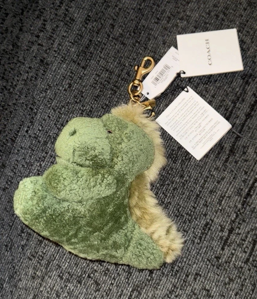 Coach Little Rexy Bag Charm in Shearling/Brass/Multi CCR22