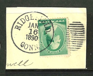 Fancy Cancel Ridgeland CONN 2 Cent Washington Sc #213 Banknote 1888 US 21B11 - Picture 1 of 2