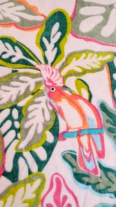 Vera Bradley Tropical Birds Parrots Throw Blanket Parrot Paradise Leaves Pink - Picture 1 of 20