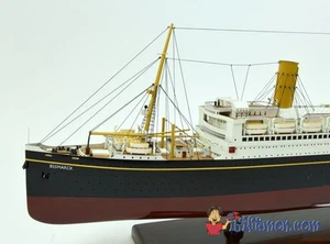SS BISMARCK GERMAN passenger ship 39" fully built wood model with stand - Picture 1 of 12