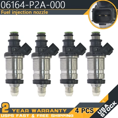 4Pcs New Fuel Injectors for 1996 - 2000 Honda Civic Del Sol 1.6L I4 - Image 1 of 4