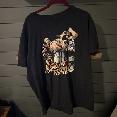 2020s Capcom Street Fighter T Shirt Mens Size XL Black Video Game Retro Classic! - Image 1 of 4
