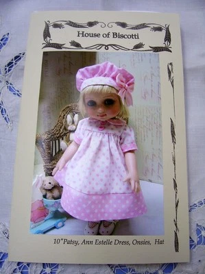 10" Tonner Patsy, Ann Estelle, Pattern for Dress, Onsies, Hat   - Image 1 of 4