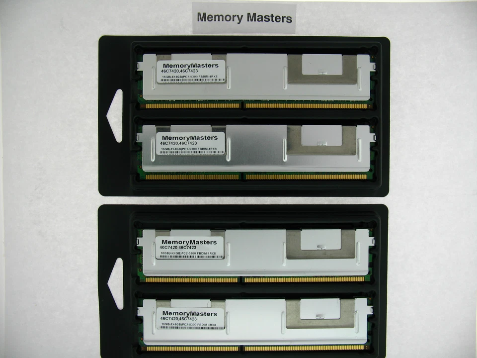 46C7423 46C7420 16GB 4X4GB PC2-5300L 667MHz FBDIMM Memory IBM x3500 - Image 1 of 1