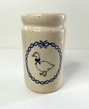 Vintage Duck Goose 7" Open Crock Utensil Holder Crock Shop Pottery Santa Ana CA