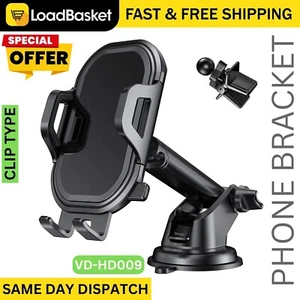 Long Clip-type Car Phone Holder Stuck in the Dashboard Compatible with all Phone - Picture 1 of 6