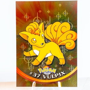 Pokemon Topps Vulpix Holo #37 casi nuevo logotipo negro - Imagen 1 de 3