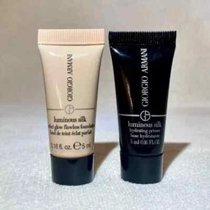 Giorgio Armani Luminous Silk Foundation Shade 9 +Hydrating Primer MINI .16oz 5mL - Picture 1 of 3