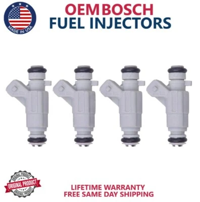 Bosch OEM Set of 4 Fuel Injectors Fits 1998-02 Saab 9-3 2.0 Turbo 0280156022 - Image 1 of 4