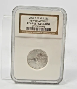 2000 S 25c Silver State Quarter NGC PF69 Ultra Cameo ..NEW HAMPSHIRE - Picture 1 of 2