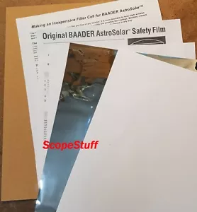 BAADER AstroSolar Safety Film Solar Film - 8.5" x 9.5" - Free shipping - Picture 1 of 1