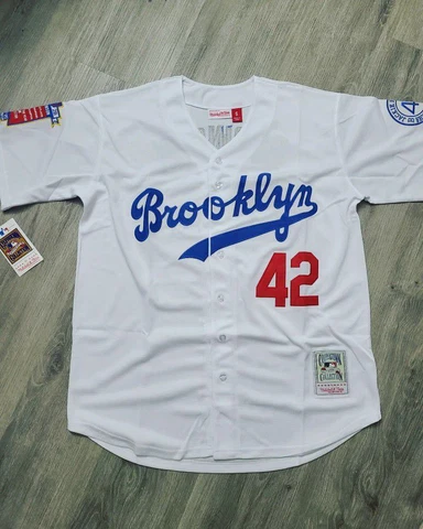 Jackie Robinson #42 White Brooklyn Dodgers Jersey Cover