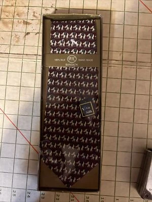 Corbata asiática de elefante de Bangkok hecha a mano de seda Viva NUEVA Foto 1 de 3