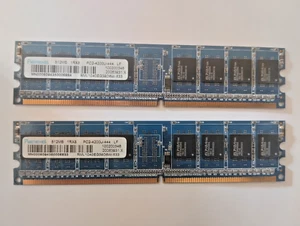 lot 2 barrettes Ram DDR2 512MB PC2 4200U ramaxel - Photo 1/1