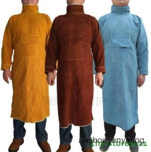 Welding Clothing Men Long Sleeve Protective Welder Wearproof Working Coats Apron - Picture 1 of 13
