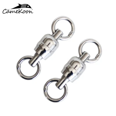 CAMEKOON 55-330Lb Stainless Steel Double Swivels Fishing w/ Dual Rotating Rings - Image 1 of 4