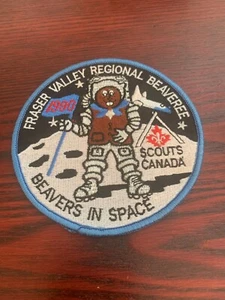 Scouts Canada -BEAVEREE 1990 - Beavers In Space - PATCH  4.5” - Picture 1 of 2