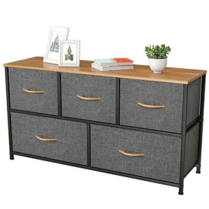 TAUS Dresser 5 Drawer Storage Tower Organizer Chest Cabinet Shelf Nightstand - Picture 1 of 5