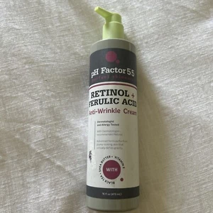PH Factor 5.5 Retinol & Ferulic Acid Anti Wrinkle Cream 16 Oz 473 Ml New - Picture 1 of 2