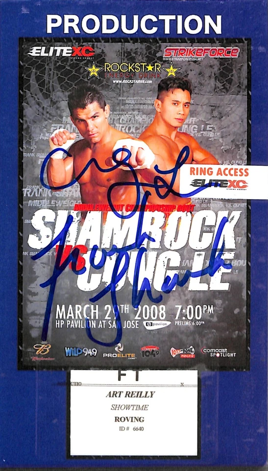 Frank Shamrock & Cung Le Signed 08 StrikeForce Staff Credential Pass PSA/DNA UFC - Image 1 of 4