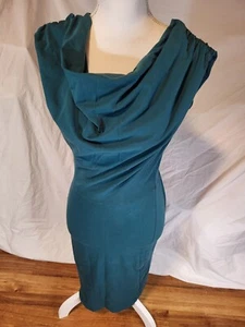 Synergy Size Small Green Cowl Neck Dress - Picture 1 of 7