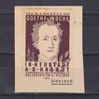 GERMANY, Goethe Week 1949, Cinderella Viniette Poster stamp