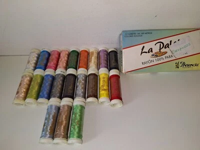 LA PALETA BY PRESENCIA 100% RAYON THREAD PACK OF 21 ASSORTED COLOURS - Image 1 of 3