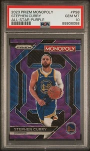2023 Stephen Curry Prizm Monopoly #PS8 All Star Purple PSA 10 - Picture 1 of 3