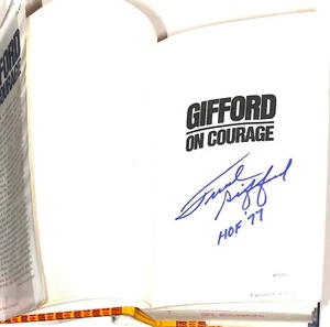 Frank Gifford Autographed "Gifford On Courage" HC Book JSA - Picture 1 of 4