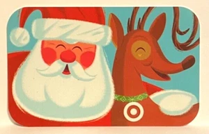 Target Christmas Happy Santa & Rudolph Reindeer 2014 Gift Card 790-01-2684 - Picture 1 of 1