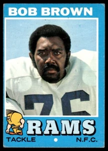 Topps Bob Brown 1971 Los Angeles Rams #16 - Imagen 1 de 2