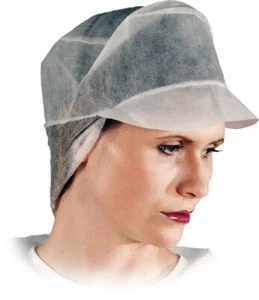 100 STÜCK Haarnetz Schutzhaube Kochmütze Netzhaube Küchenhaube Weiß PU - Bild 1 von 1