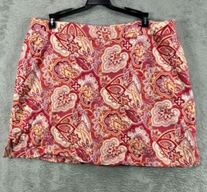 Greg Norman Damen 14 pink Golf Skort Tennisrock Paisley perfekt Fuß verstellbar - Bild 1 von 12