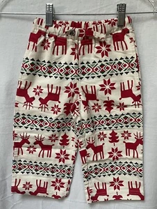 Hanna Andersson Dear Deer Pajama Pants Boys 3 90 Pocket Drawstring Christmas New - Picture 1 of 6