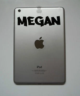 iPad Mini Personalised Custom Name Sticker Vinyl Decal Moon Kids tablet childs - Image 1 of 4