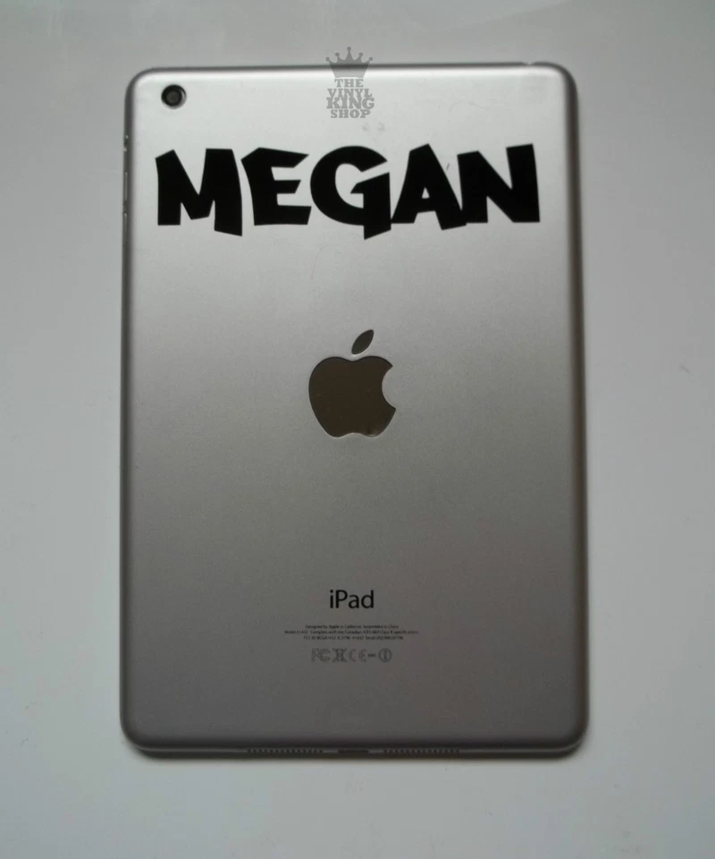 iPad Mini Personalised Custom Name Sticker Vinyl Decal Moon Kids tablet childs - Image 1 of 4