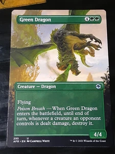 Green Dragon Borderless , Adventures Forgotten R , NM ,MTG,FREE SHIPPING - Picture 1 of 2