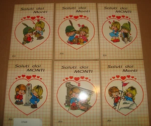 SERIE COMPLETA 6 CARTOLINE 2/1648 SALUTI DAI MONTI GARAMI MILANO ANNI '70 - Picture 1 of 7