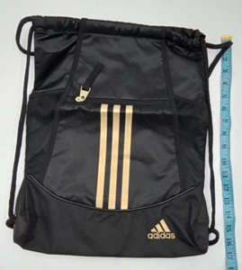 adidas Alliance II Drawstring Sack Pack, Black/Gold Metallic, NWOT - Picture 1 of 3