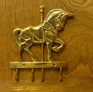 BRASS HOOK #640 LARGE CARROUSEL HORSE HOOK, New From Retail Store, Llards Ltd - Picture 1 of 1