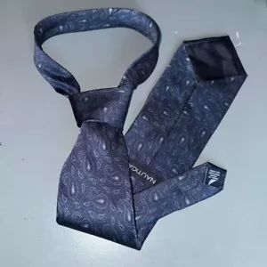 Nautica Paisley Necktie - Navy Blue Patterned Business Casual - Picture 1 of 3