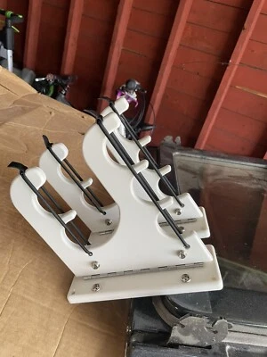 5 Fishing Rod Pole Reel Folding Holder Gunwale Boat Rack Bungee Low Profile - Image 1 of 4