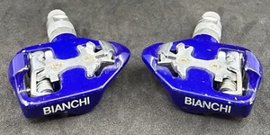 Wellgo for BIANCHI RC-703 Blue Clipless SPD Road & Touring Single-Sided Pedals - Picture 1 of 11