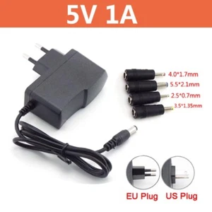 5V 1A AC/DC Adapter Power Supply Charger DC 3.5*1.35mm 2.5*0.7mm Connector Plug - Picture 1 of 15
