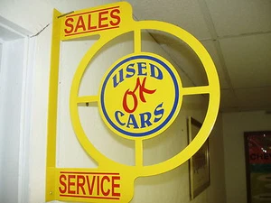 LETRERO BRIDA DE MONTAJE EN PARED OK AUTOS USADOS NOSTÁLGICOS DE LA DÉCADA DE 1950 - Imagen 1 de 1